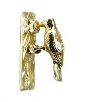 Polished Brass Woodpecker Door Knocker