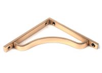 Close-Up of Polished Bronze "Arch-Way" Modern Shelf Bracket - 150mm x 150mm Close-Up of Polished Bronze "Arch-Way" Modern Shelf Bracket - 150mm x 150mm