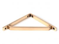 Close-Up of Polished Bronze "Emmanuel" Modern Shelf Bracket - 150mm x 150mm