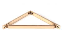 Close-Up of Polished Bronze "Emmanuel" Modern Shelf Bracket - 200mm x 200mm