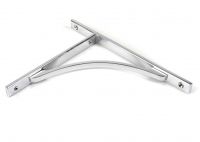 Close-Up of Polished Chrome "Appleton" Traditional Arched Shelf Bracket - 260mm x 200mm