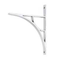 Polished Chrome "Ascension" Arched Crescent Shelf Bracket - 260mm x 200mm