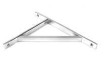 Close-Up of Polished Chrome "Claremont" Traditional Shelf Bracket - 260mm x 200mm Close-Up of Polished Chrome "Claremont" Traditional Shelf Bracket - 260mm x 200mm