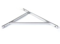 Close-Up of Polished Chrome "Claremont" Traditional Shelf Bracket - 314mm x 250mm