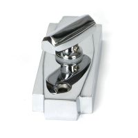 Polished Chrome Art Deco Bathroom Thumb Lock