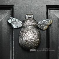 Bright Chrome Bumblebee Door Knocker 