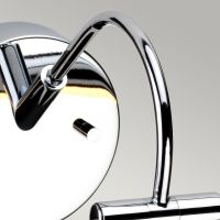 Polished chrome Light close Up 