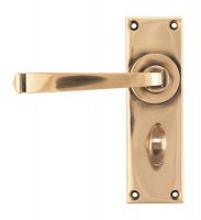 Polished Copper Lever Bathroom Door Handle Polished Copper Lever Bathroom Door Handle