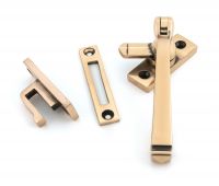 Polished Copper Locking Casement Window Fastener