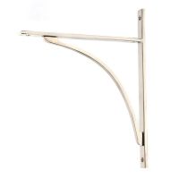 Polished Nickel "Appleton" Traditional Arched Shelf Bracket - 314mm x 250mm