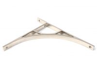 Close-Up of Polished Nickel "Ascension" Arched Crescent Shelf Bracket - 314mm x 250mm