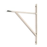 Polished Nickel "Claremont" Traditional Shelf Bracket - 260mm x 200mm