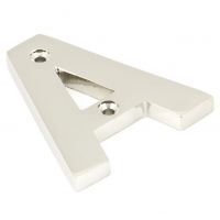 Polished Nickel 3 Inch Letter A Screw Fix Letter Polished Nickel 3 Inch Letter A Screw Fix Letter
