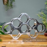 "Cloud" Design Wine Rack in a Polished Nickel