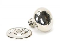 Polished Nickel Hammered Mortice & Rim Doorknob Set Rose Polished Nickel Hammered Mortice & Rim Doorknob Set Rose