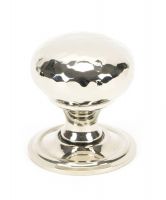 Polished Nickel Hammered Mushroom Cabinet Knob - 32mm