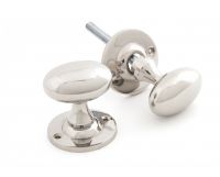 Polished Nickel Oval Door Knob Set