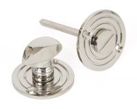 Polished Nickel Round Bathroom Thumb Lock