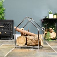 Polished Steel Contemporary Log Store In Situ Polished Steel Contemporary Log Store In Situ