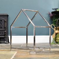 Polished Steel Simplistic Log Store Polished Steel Simplistic Log Store