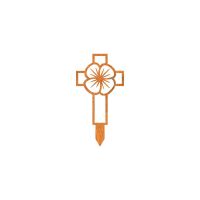 Rustic Ground Spike in Rustic Finish with Poppy Cross "Remembrance" Topper