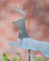 Prancing Deer Artistic Plant Pot Spike - Set of Two close up