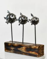 Pufferfish Family Sculpture
