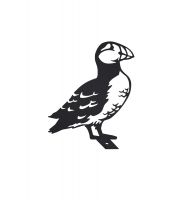 Puffin Sheet Steel Fence Topper in Black Finish with Mounting Plate