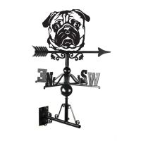 Pug Weathervane in a Black Finish