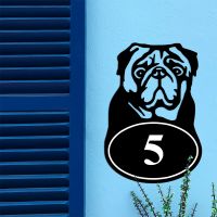 Pug Iron House Number Sign