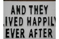 Quirky "Ever After" Iron Sign in White Close-Up