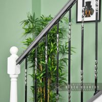 "Rabanne" Stair Spindle Finished in Black with Stainless Steel Twists "Rabanne" Stair Spindle Finished in Black with Stainless Steel Twists