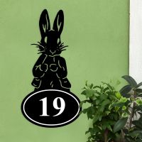 Mr Rabbit Iron House Number Sign Mr Rabbit Iron House Number Sign