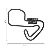 Brands Hatch Motor Racing Circuit Wall Art Finished in Black Brands Hatch Motor Racing Circuit Wall Art Finished in Black