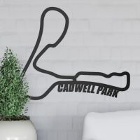 Cadwell Park Race Track Wall Art on the Wall Next to Plants