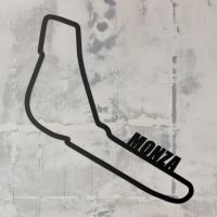 Monza Race Track Wall Art on a Rustic Grey Wall