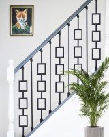 Rake Brackets On Art Deco Spindles In Situ 