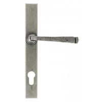 Sprung Slimline Lever Espagnolette Lock Set Pewter Exterior Sprung Slimline Lever Espagnolette Lock Set Pewter Exterior