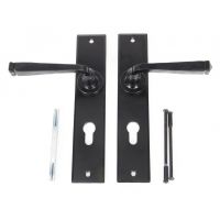 "Ravenscroft" Lever Euro Lock Set in Black