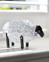 "Ruby" the Recycled Metal Sheep - White