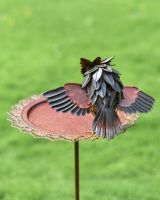 Rear View of Metal Owl on Spike 