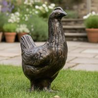 Recycled Cast Aluminium Bronze Chicken Sculpture Digital Illustration