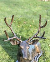 Close-up of the Antlers on the Stag Sculpture