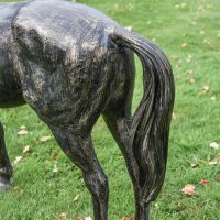 Close-Up of Ponytail on Cast Aluminium Sculpture Close-Up of Ponytail on Cast Aluminium Sculpture