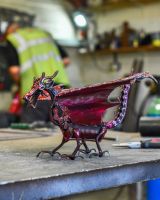 Recycled Metal Dragon Sculpture