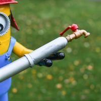 Close-Up of Hose for Fireman Henchman Sculpture Close-Up of Hose for Fireman Henchman Sculpture