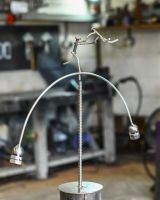 Recycled Metal Figure Skating Sculpture Recycled Metal Figure Skating Sculpture