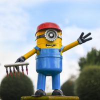 Recycled Metal "Giddy Gardener" Henchman Sculpture Recycled Metal "Giddy Gardener" Henchman Sculpture