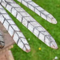 Feathers on the Back of the Recycled Metal Life Size Eagle