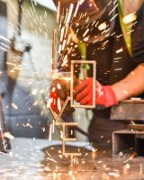 Scale image of Recycled Metal "LOVE" Sculpture